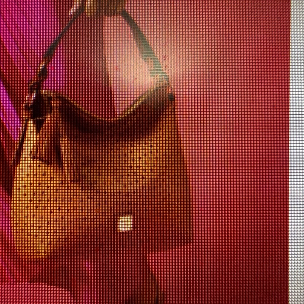 NWOT : Dooney & Bourke Brown Leather Ostrich Twist Strap Hobo Bag
